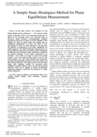 A simple static headspace method for phase equilibrium measurement
