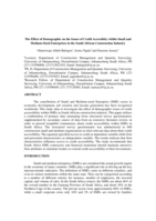 The effect of demographic on the issues of credit accessibity within small and medium-sized enterprises in the South African construction industry
