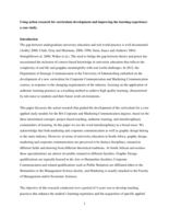 Using action research for curriculum development and improving the learning experience : a case study
