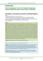 First limnological records of highly threatened tropical high-mountain crater lakes in Ethiopia