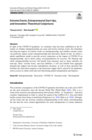 Extreme Events, Entrepreneurial Start-Ups, and Innovation: Theoretical Conjectures