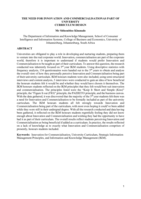 The need for innovation and commercialisation as part of university curriculum design