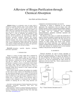 A review of biogas purification through chemical absorption