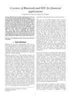 A review of Bluetooth and NFC for financial applications
