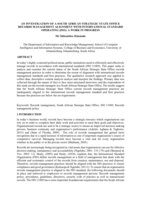 An investigation of a South African strategic state office records management alignment with international standard operating (ISO) : a work in progress