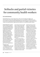 Setbacks and partial victories for community health workers