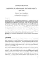 Characteristics that influence the share prices of listed schools in South Africa