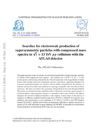 Searches for electroweak production of supersymmetric particles with compressed mass spectra in √s = 13 TeV pp collisions with the ATLAS detector