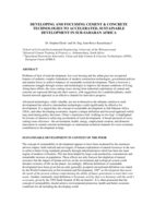Developing and focussing cement & concrete technologies to accelerated, sustainable development in sub-Saharan Africa