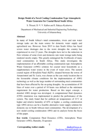 Design model of a novel cooling condensation type atmospheric water generator for coastal rural South Africa
