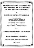 Promoting the interest of the school as a function of the governing body