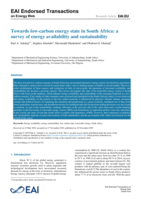 Towards low-carbon energy state in South Africa: a survey of energy availability and sustainability