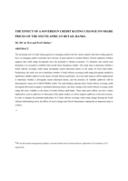 The effect of a sovereign credit rating change on share prices of the South African retail banks