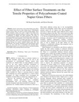 Effect of fiber surface treatments on the tensile properties of polycarbonate-coated Napier grass fibers