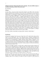 Solidarity during the “Outsourcing Must Fall” Campaign : the role of different players in ending outsourcing at South African universities