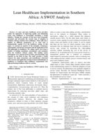 Lean healthcare implementation in Southern Africa : a SWOT analysis