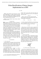 Polar rectification of stereo images implemented on a GPU