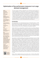 Optimisation of key performance measures in air cargo demand management