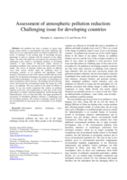 Assessment of atmospheric pollution reduction : challenging issue for developing countries