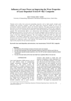 Influence of laser power on improving the wear properties of laser deposited Ti-6Al-4V+B4C composite