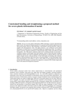 Constrained bending and straightening - a proposed method for severe plastic deformation of metals