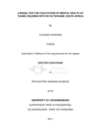 A model for the facilitation of mental health of young children with HIV in Tshwane, South Africa