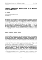 The effect of attending or missing lectures on soil mechanics examination performance