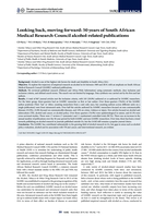 Looking back, moving forward: 50 years of South African Medical Research Council alcohol-related publications