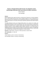 There's a Google Scholar Alert for that : an integrative review methodology exploring mobile app features through Leximancer