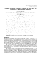 Changing perceptions of teachers regarding the importance and competence of their principals as leaders