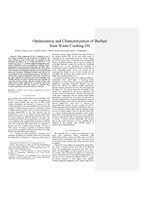 Optimization and characterization of biofuel from waste cooking oil