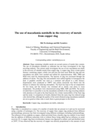 The use of macadamia nutshells in the recovery of metals from copper slag