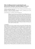 Effect of milling parameters on microhardness and microstructure during dry and flood milling of Ti-6Al-4V