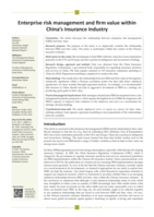 Enterprise risk management and firm value within China’s insurance industry