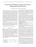 Practices and problems : fixing loose ends in management shared services