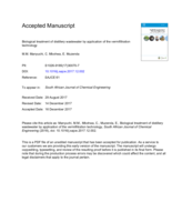 Biological treatment of distillery wastewater by application of the vermifiltration technology