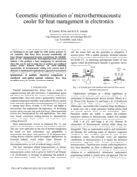 Geometric optimization of micro-thermoacoustic cooler for heat management in electronics