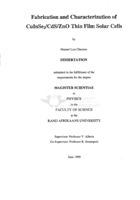 Fabrication and characterization of CuInSe₂/CdS/ZnO thin film solar cells