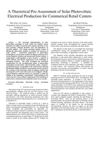 A theoretical pre-assessment of solar photovoltaic electrical production for commerical retail centers