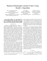 Balanced runlength limited codes using Knuth’s algorithm