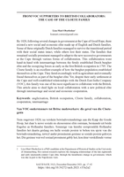 From VOC supporters to British collaborators : the case of the Cloete family