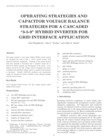Operating strategies and capacitor voltace balance strategies for a cascaded "3-5-9" hybrid inverter for grid interface application