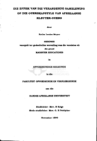 Die effek van die veranderde samelewing op die ouerskapstyle van Afrikaanse kleuter-ouers