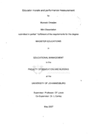 Educator morale and performance measurement
