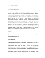 Analysis of patient profiles at the Technikon Witwatersrand Homoeopathic Health Clinic in 2003