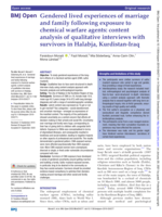 Gendered lived experiences of marriage and family following exposure to chemical warfare agents : content analysis of qualitative interviews with survivors in Halabja, Kurdistan-Iraq