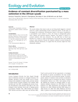Evidence of constant diversification punctuated by a mass extinction in the African cycads