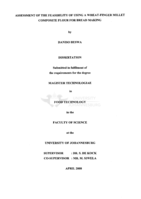 Assessment of the feasibility of using a wheat-finger millet composite flour for bread making