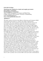 Monitoring and evaluation in a chaotic and complex government interventions’ environment