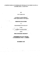 A Western model of counselling for black teachers trained as counsellors : a case study